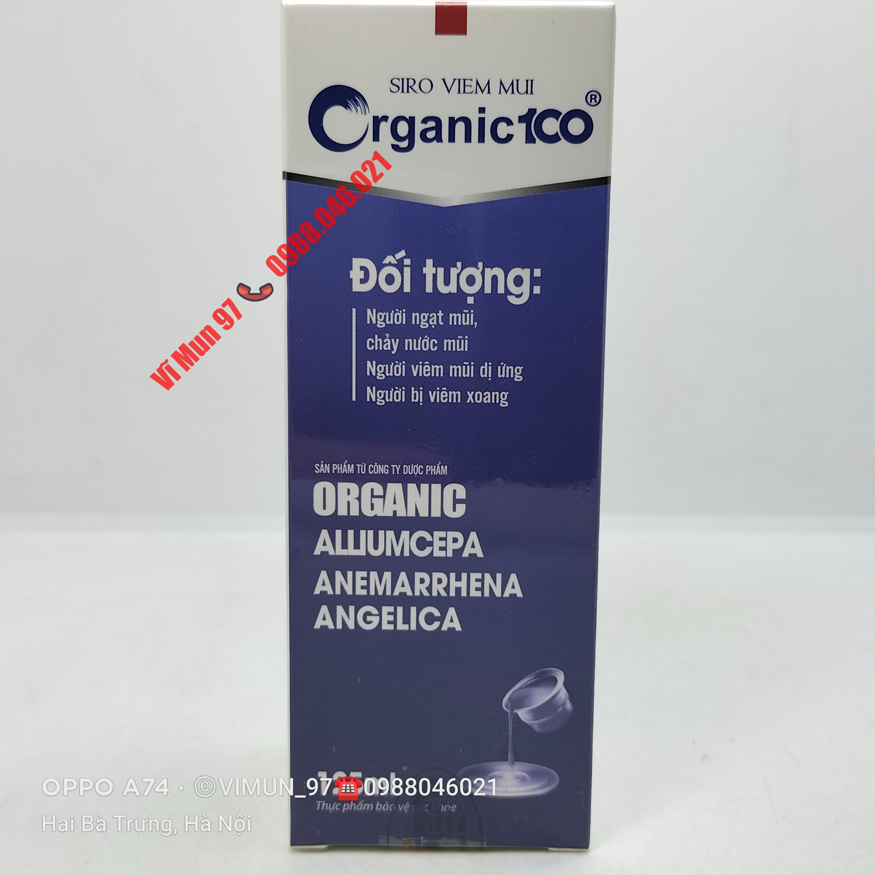 Siro Viêm mũi ORGANIC100 chai 125ml