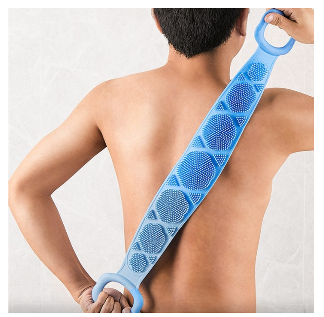 Dây Tắm Chà Lưng 2 mặt Bằng Silicone mẫu mới(giao màu ngẫu nhiên)