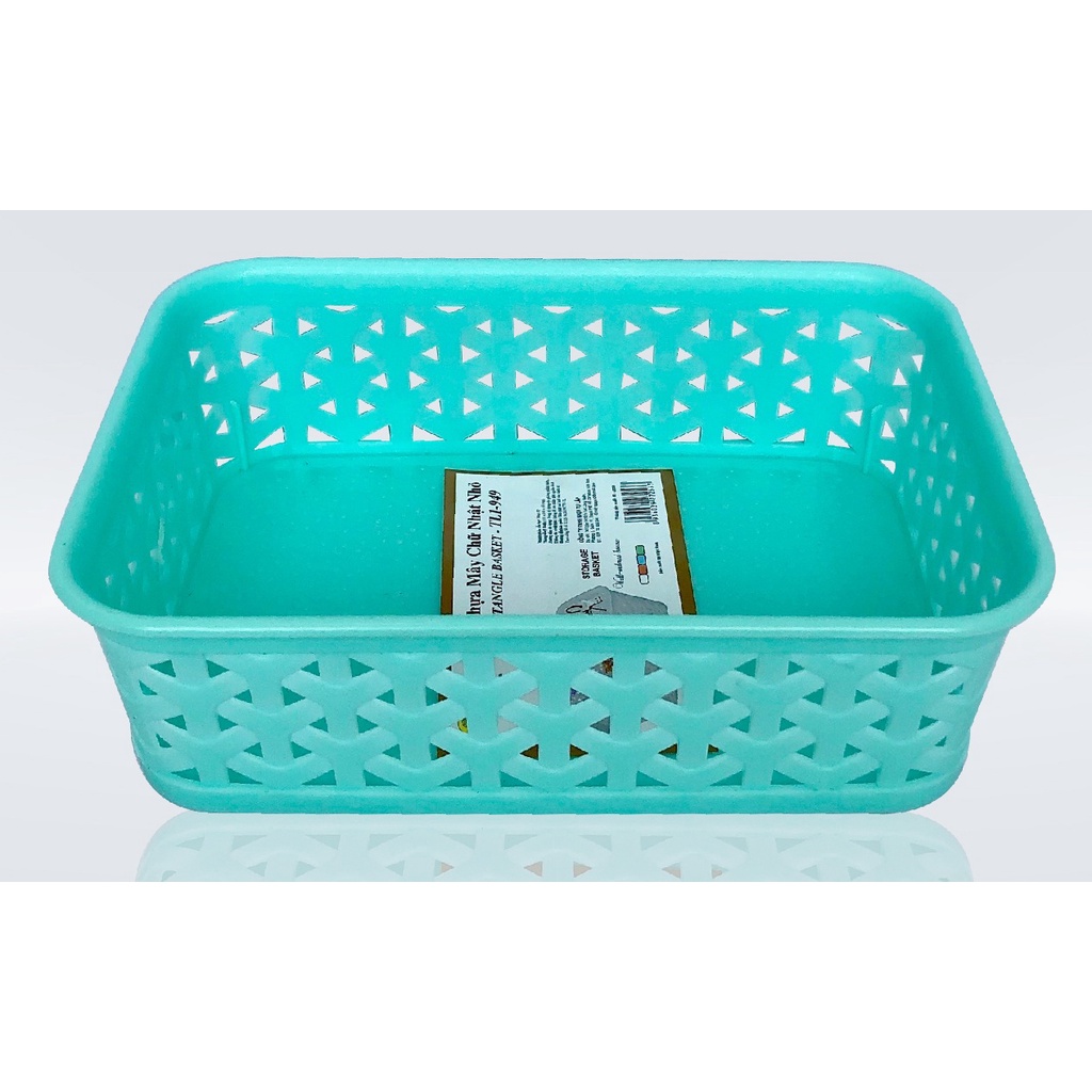 Rổ nhựa mây chữ nhật tự lập tl949 -