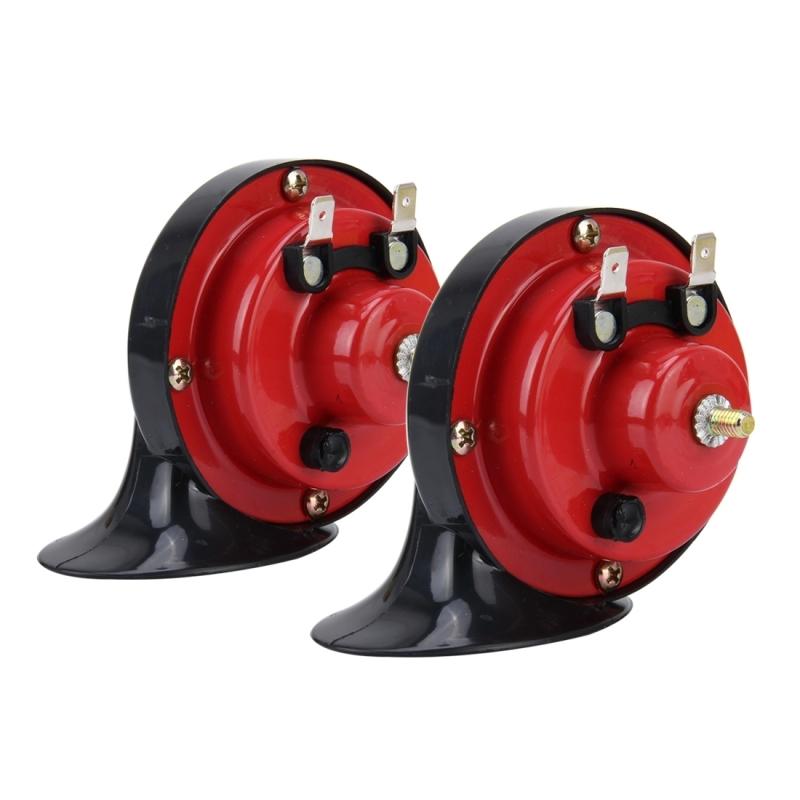 Toyota CHR Premium Heavy Super Loud Horn - Pack of 2 in Red. 