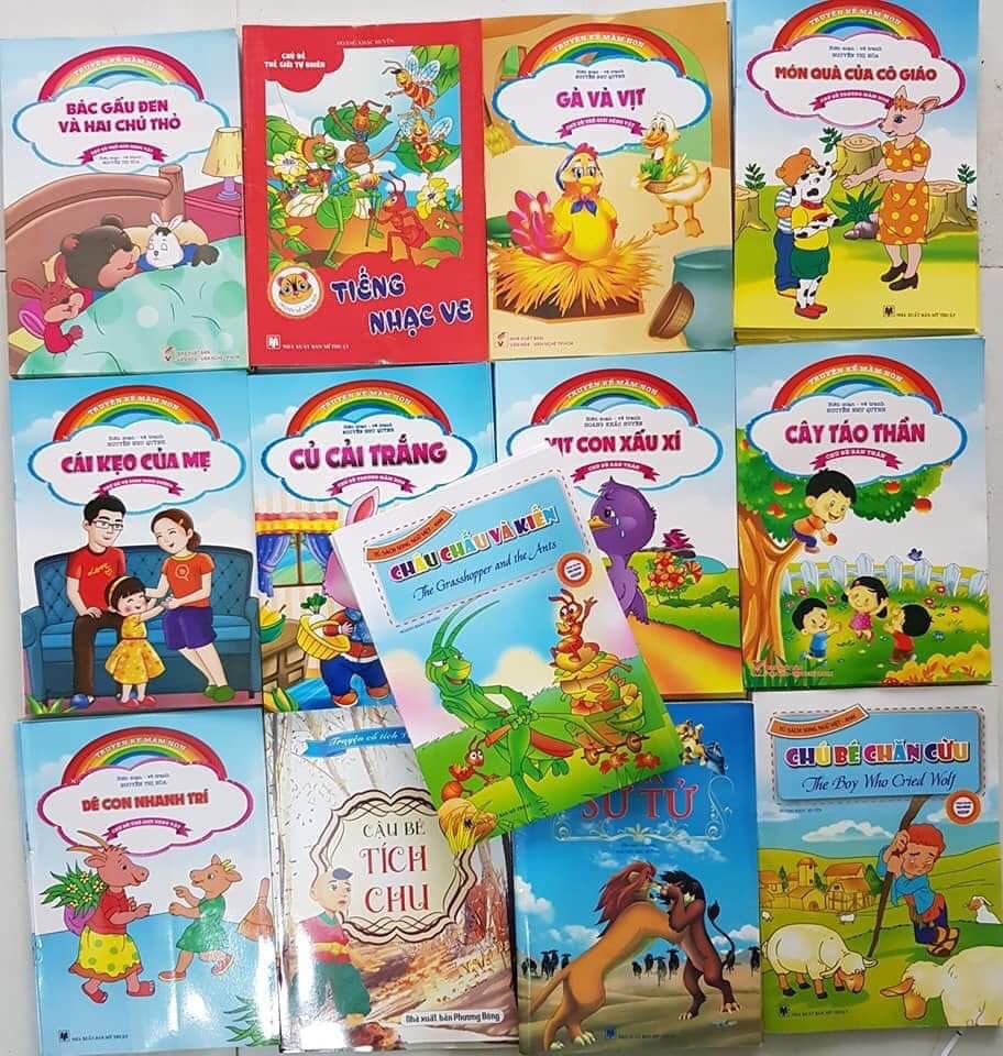 Set 20 quyển truyện cổ tích cho bé song ngữ việt anh