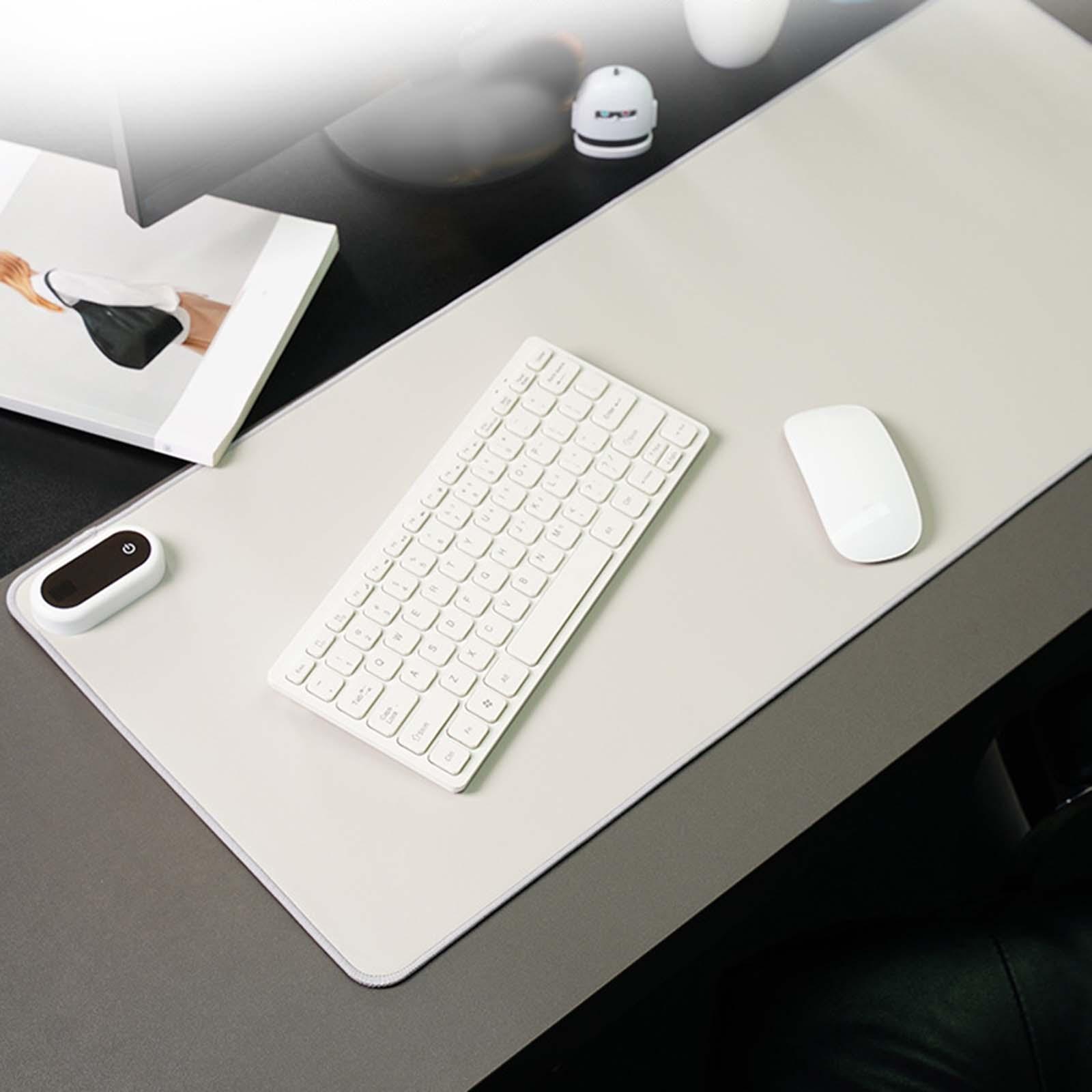 Baoblaze Heated Mouse Pad Multipurpose Mouse Pad Portable Gaming Mouse Mat PU Leather Hand Warmer for Computer for Home Desktop Household
