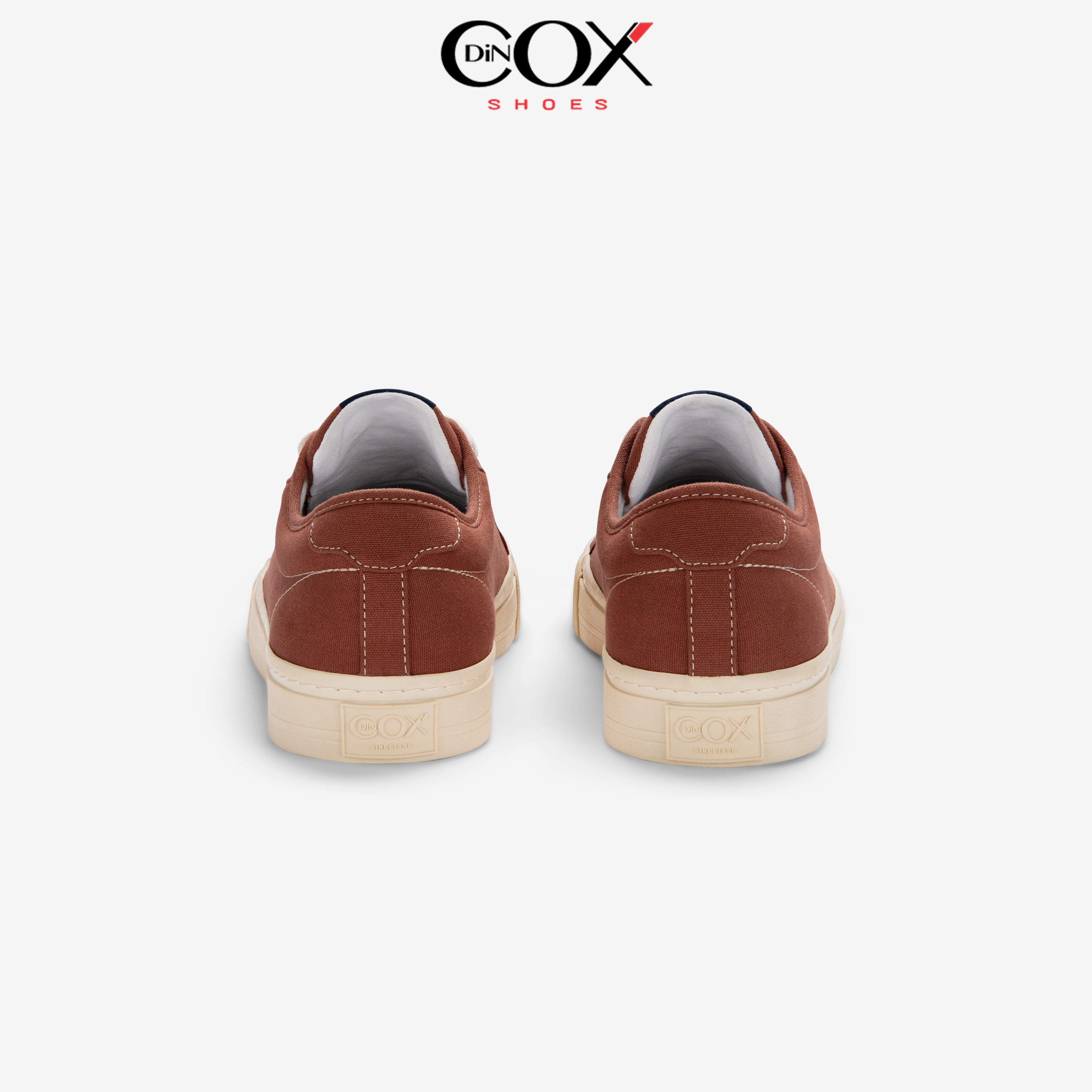 Giày Sneaker Vải Canvas Nam Nữ E12 Red Brick Dincox