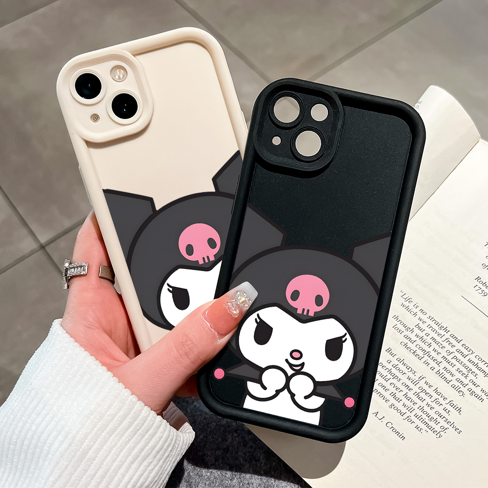 ZCSIBORUI for Samsung A06 Back Cover Cute Kuromi Pattern Soft Camera Protection Rubber Square Ladder Phone Case.