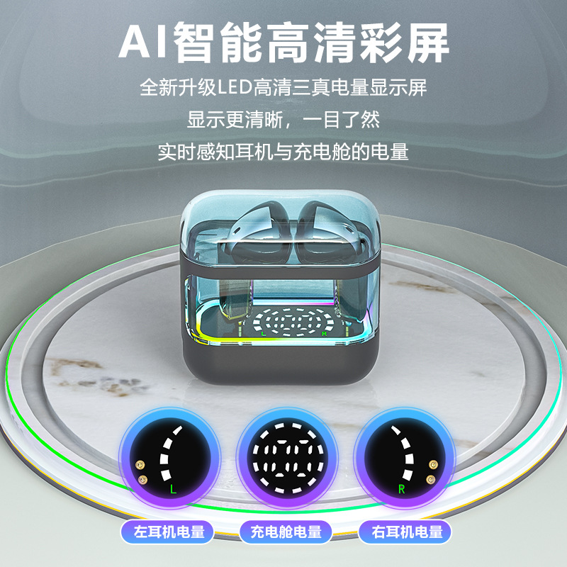 Whoever Transparent 【Whoever uses it, it】New Transparent Gaming Headset Wireless Semi-In ...
