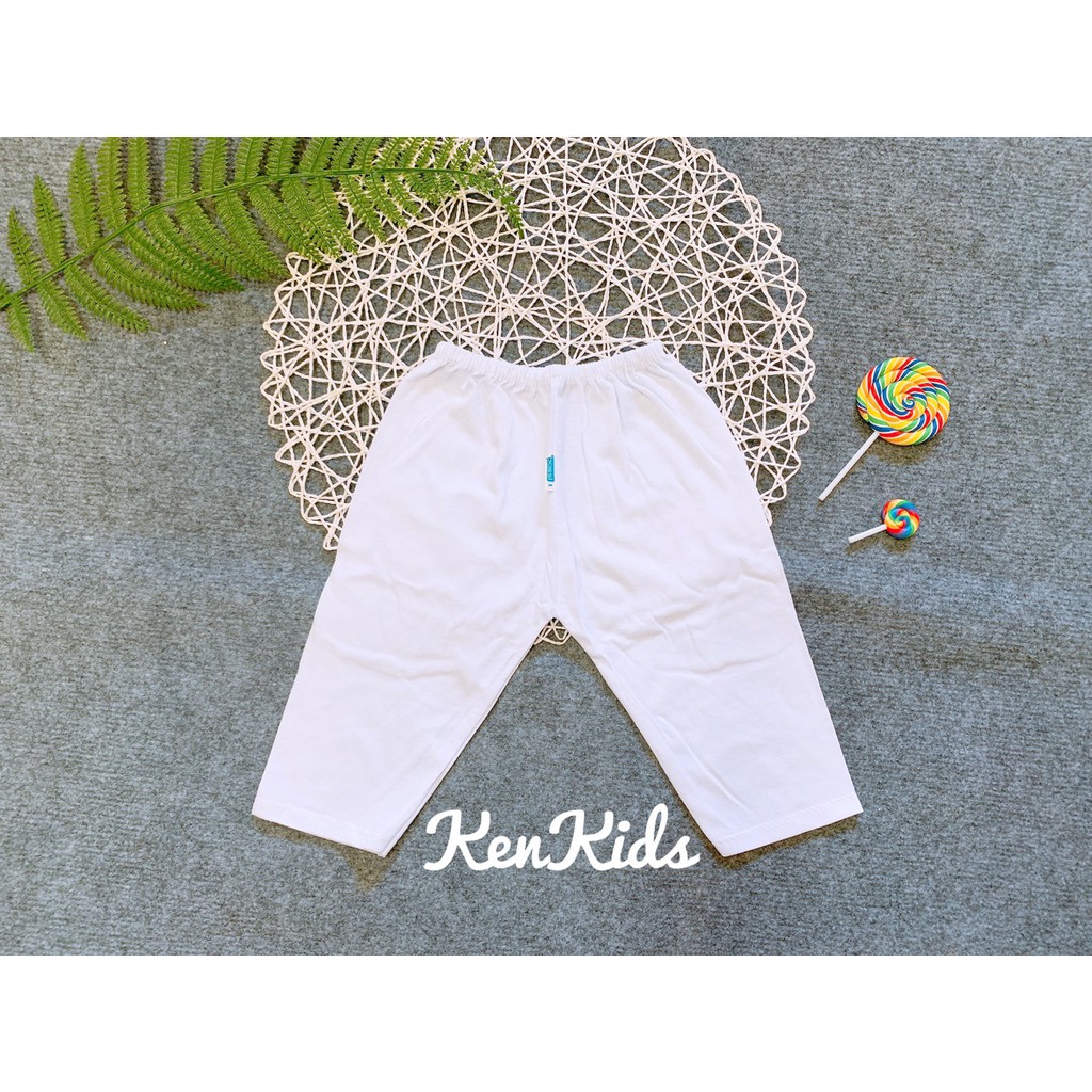 (5-33kg) Quần dài trắng thun cotton 100% cho bé - 1 cái