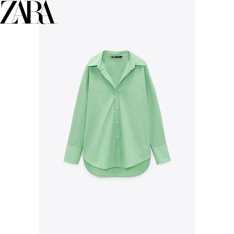 Zara blouse poplin Áo Sơ Mi cotton 2558335