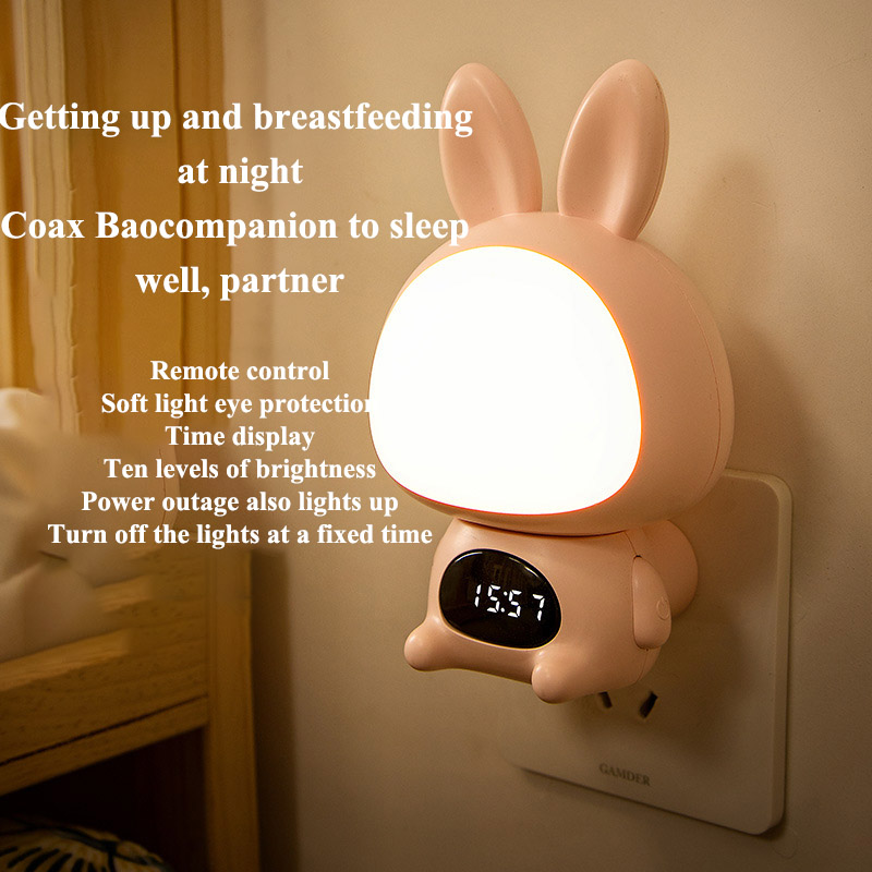 Night light eye protection sleep bedroom bedside lamp for baby feeding, charging and inserting dual remote control baby convenient