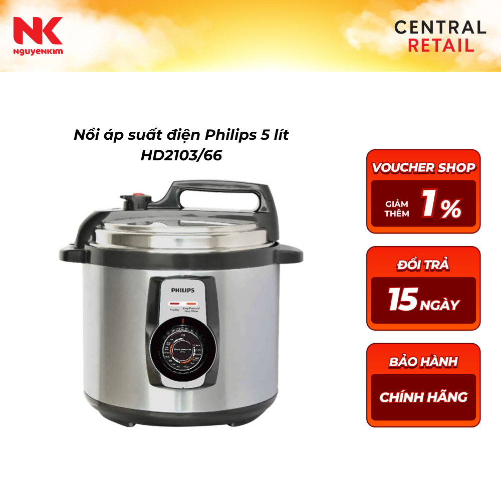 Nồi áp suất điện Philips 5 lít HD2103/66