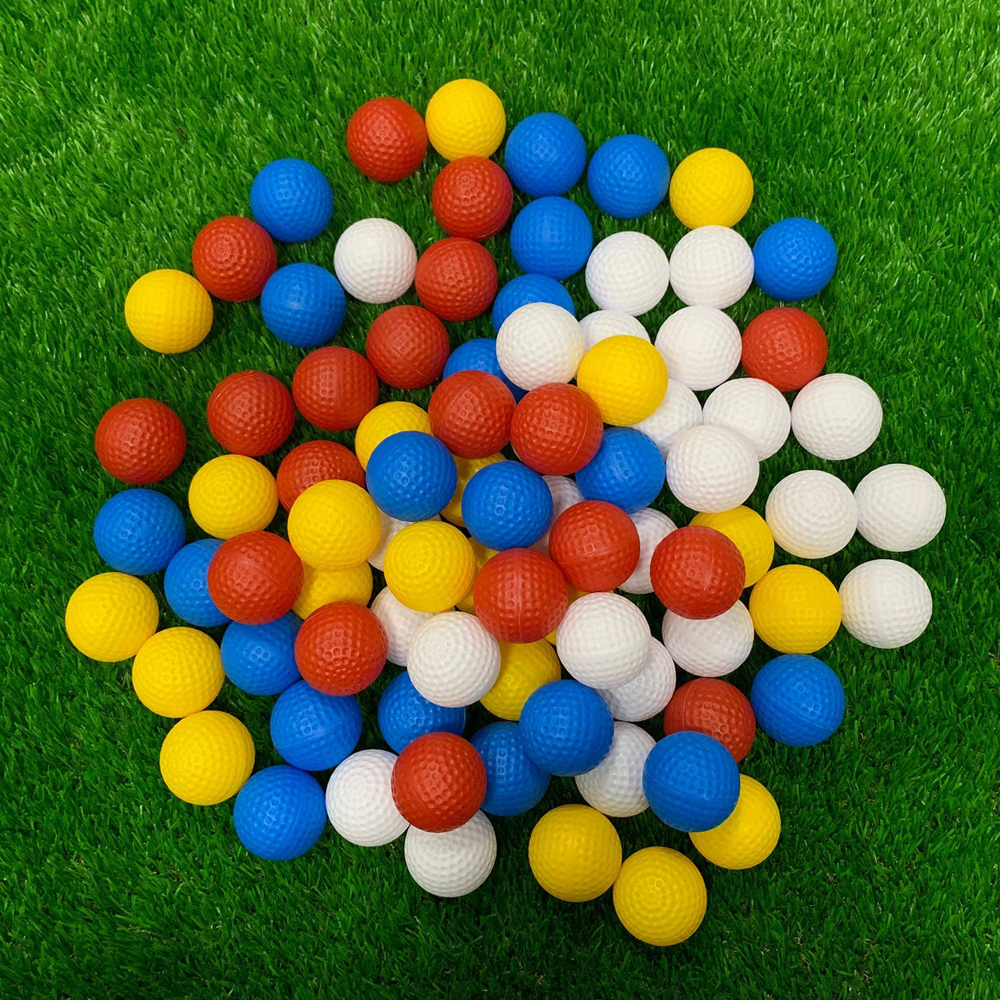 TJDHBSRF Golf Accessories 50pcs Non-Porous Plastic Golf Practice Ball for Indoor Golf Hollow Ball Golf Balls