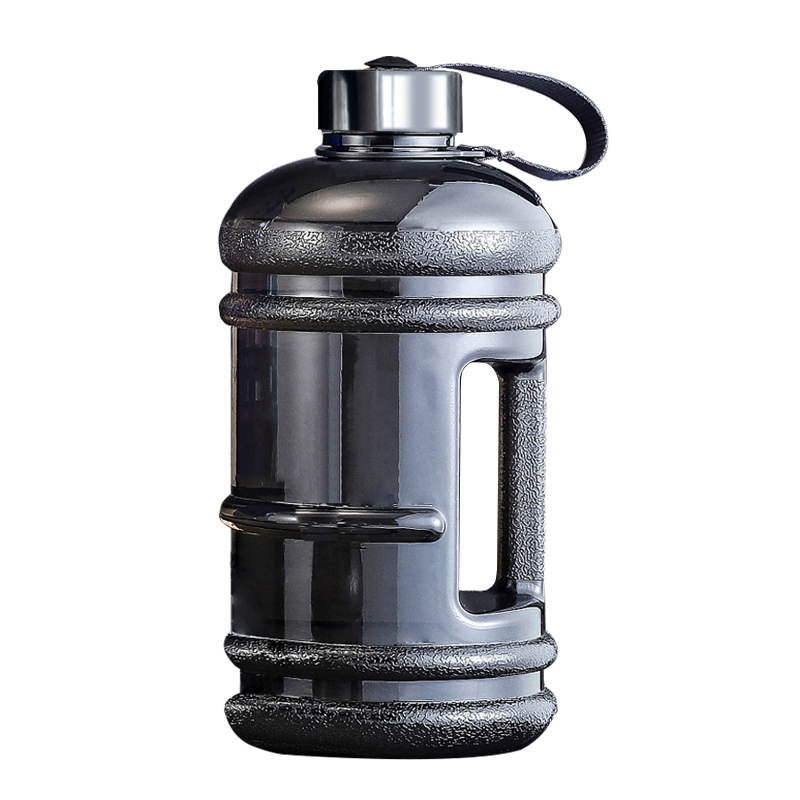 2L Portable PETG Large Capacity Water Bottle Training Sports Workout Drink Bottle Shaker Bottle With Handle Outdoor Gym Queena. 