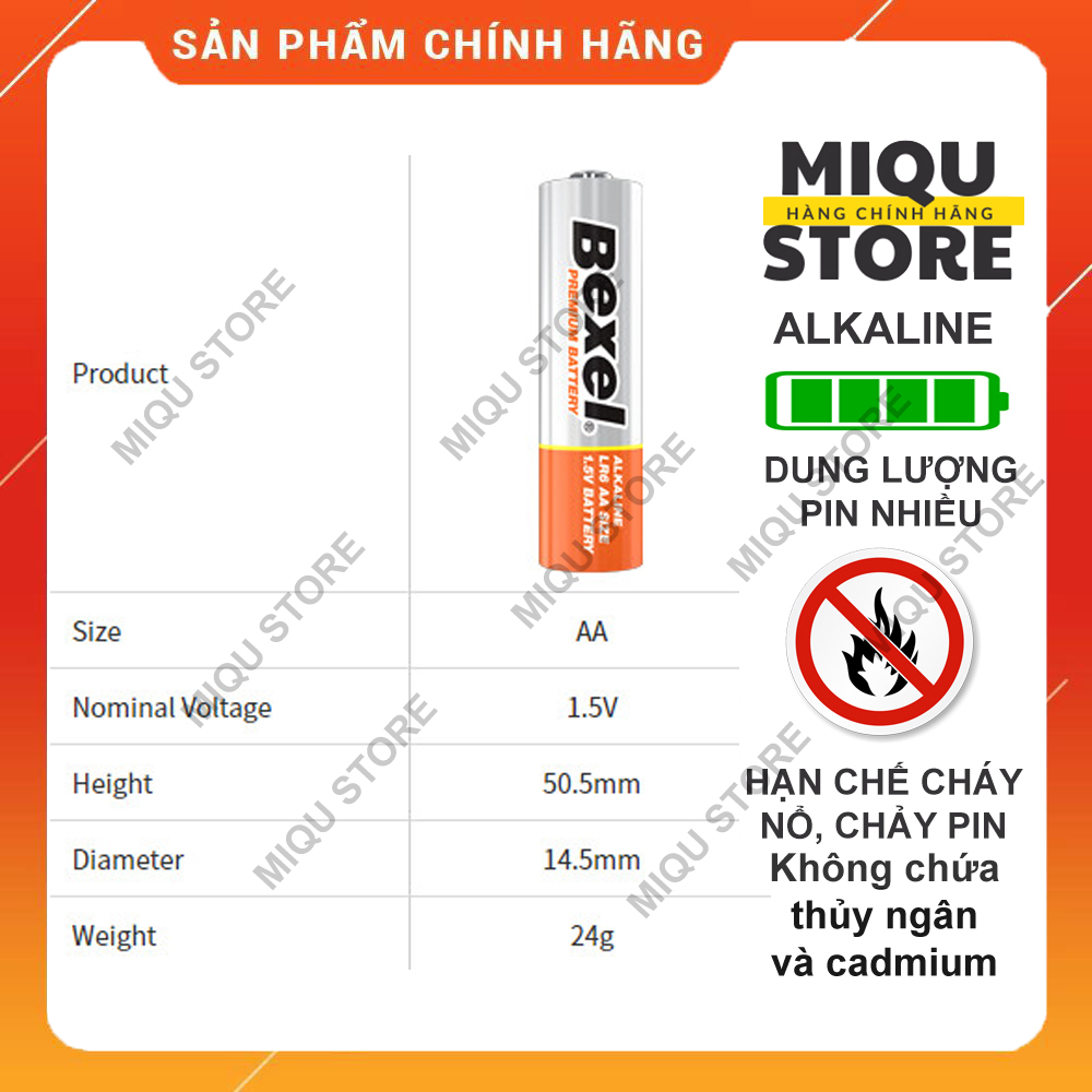 Pin AA, AAA BEXEL LR6, LR03 | Hàng chính hãng