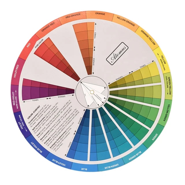 【Shop Now and Save】 Color Wheel Chart Mixing Colour Board Paint Blending Circle Makeup Artist Theory Learning Complementaryrainbow
