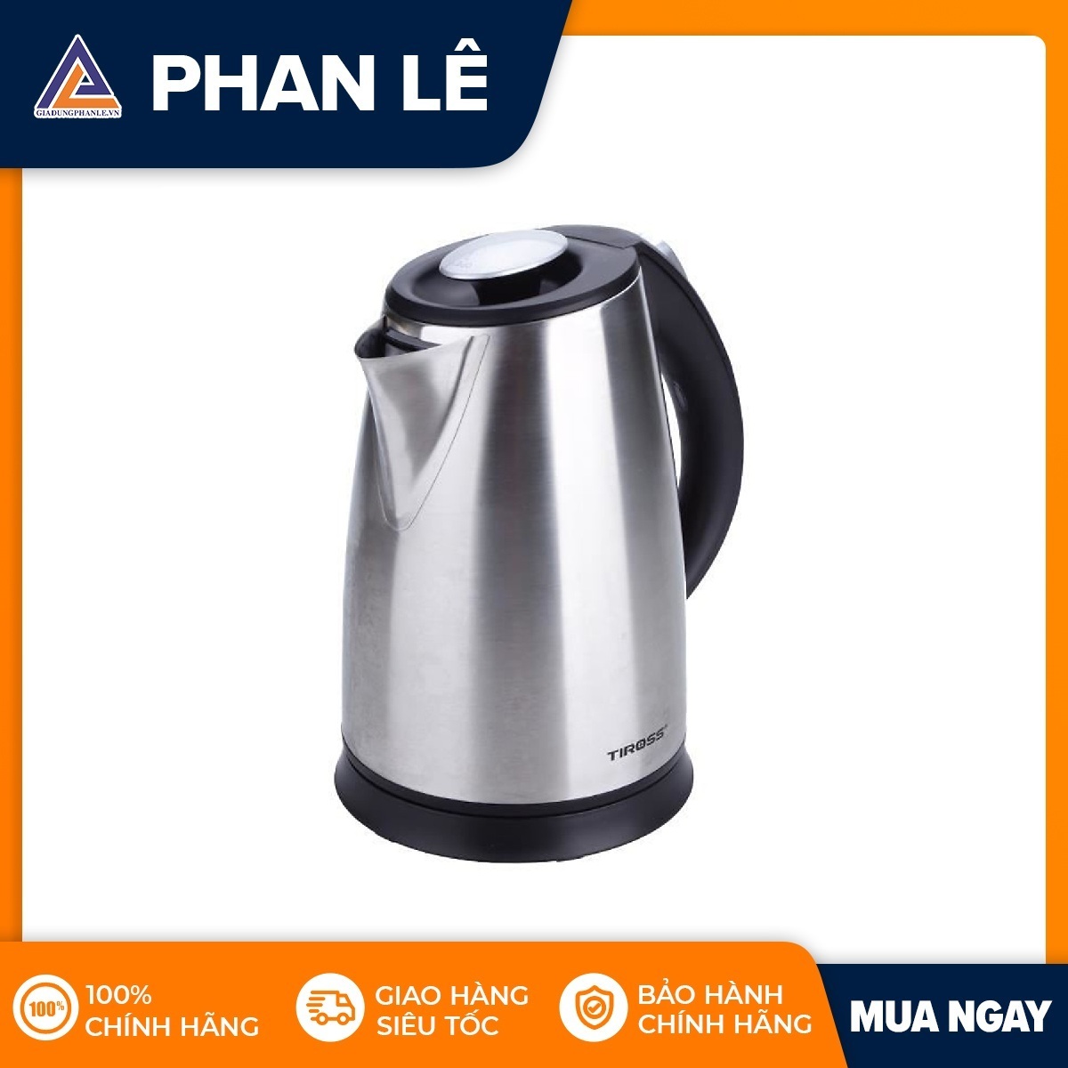Ấm siêu tốc Tiross TS486 1.7L (Xám)