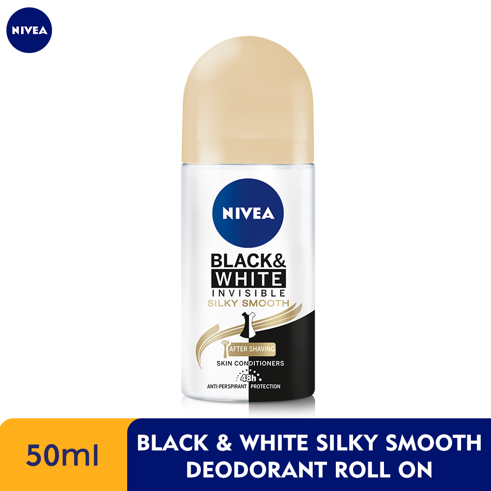NIVEA Black & White Invisible Silky Smooth Roll On 50ml