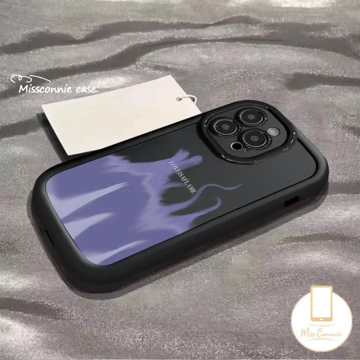 Art Fashion Cool Blue Purple Flame Braided Bracelet Phone Case Compatible for IPhone 13 XR 11 13 15 14 12 Pro Max X XS Max Luxury Cream Puffs Shockproof Cover