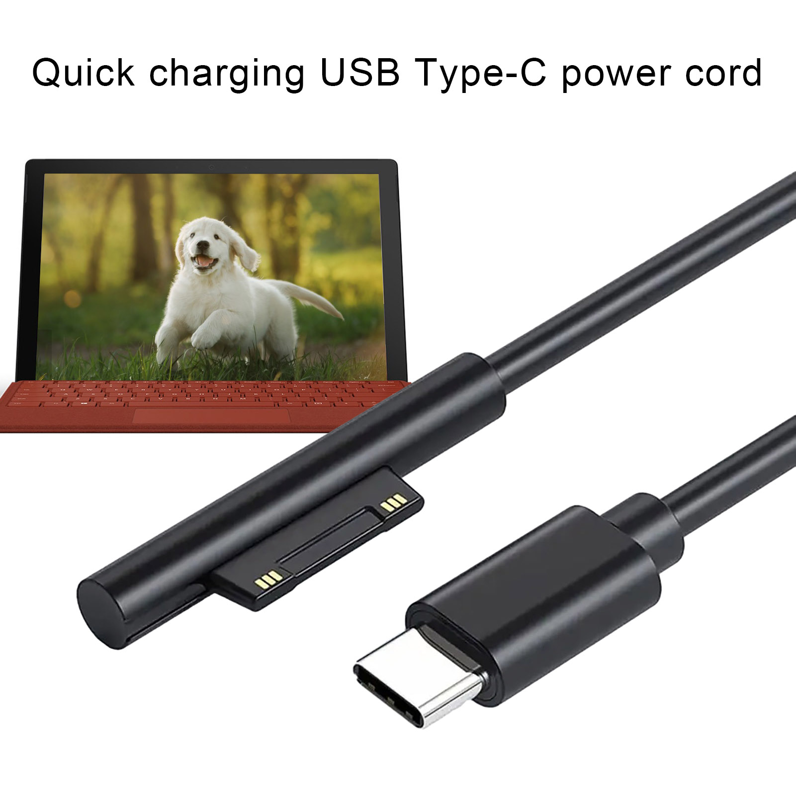 Lm USB-C sạc bề mặt cáp sạc 15V/3A Loại-C cáp cho Bộ chuyển đổi cho Surface Pro 7 3 4 5 6 nhanh chóng sạc cáp Bộ sạc máy tính bảng cho Surface Book cung cấp điện tương thích với bề mặt đi chất lượng cao