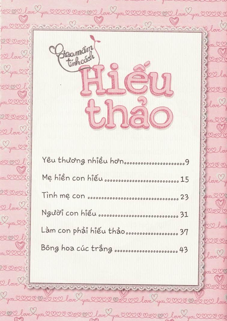 Gieo mầm tính cách - Hiếu thảo