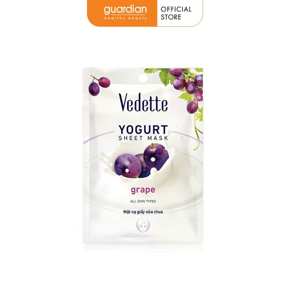 Mặt Nạ Giấy Sữa Chua Nho Vedette 22Ml