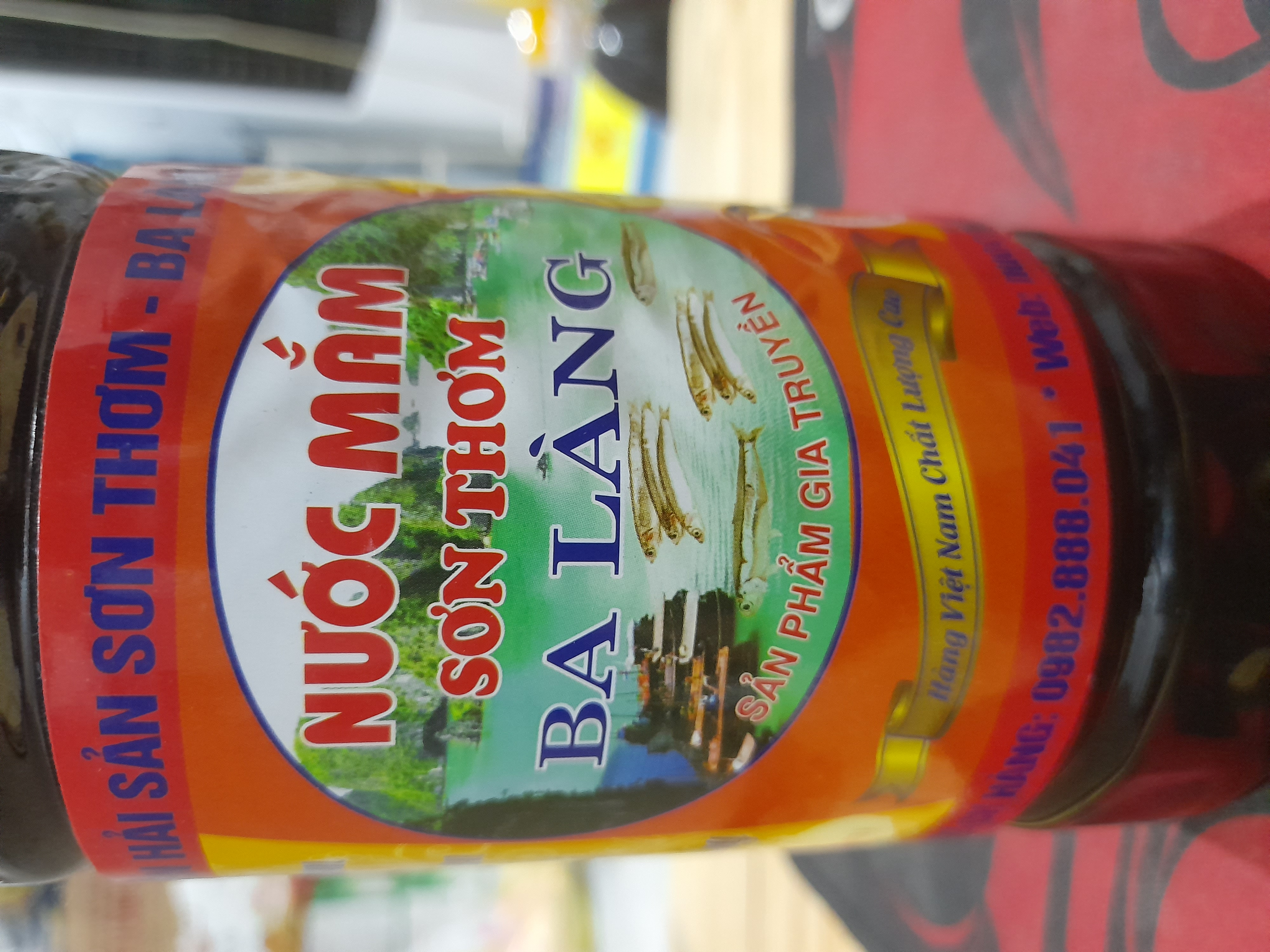 Nước Mắm cốt cá cơm Ba Làng 1 Lít 45 độ