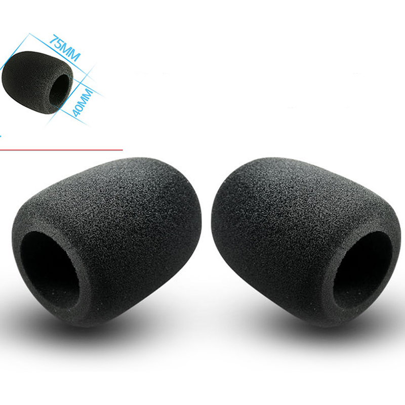 Maoyuanxing 2 pcs Studio Microphone Mic Foam Protective Cover Black 75X60mm