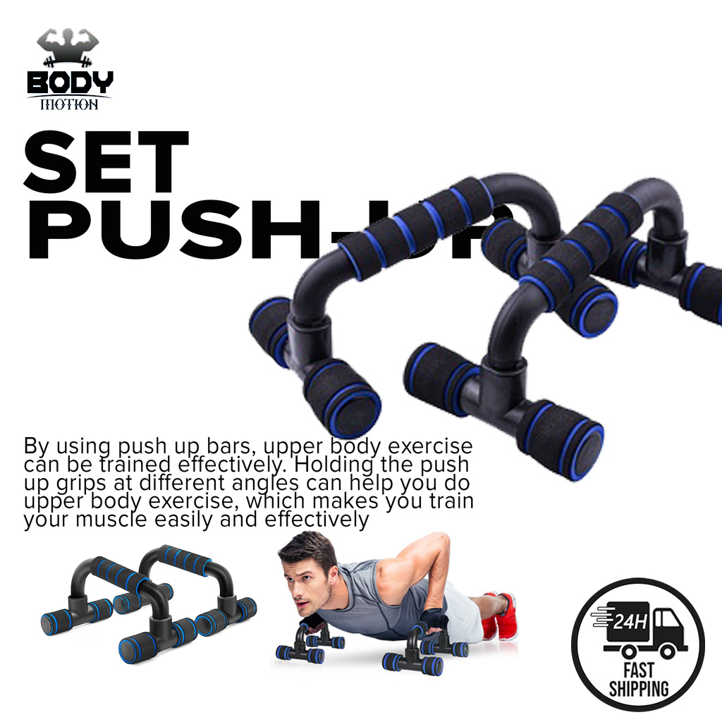 Fitness Set of 2 PushUp Support HType Perfect Muscle Push up Bars