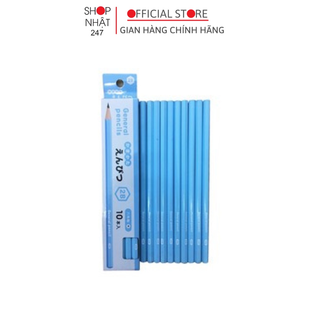 Set 10 Bút Chì 2B - Nội Địa Nhật Bản