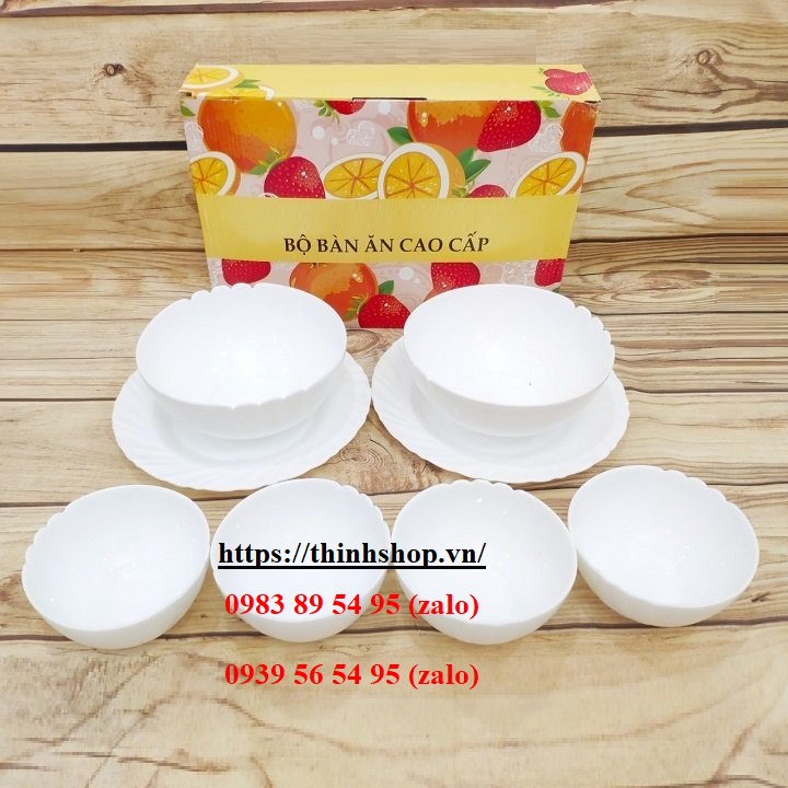 bộ chén tô dĩa sứ trắng - bộ chén tô dĩa sứ