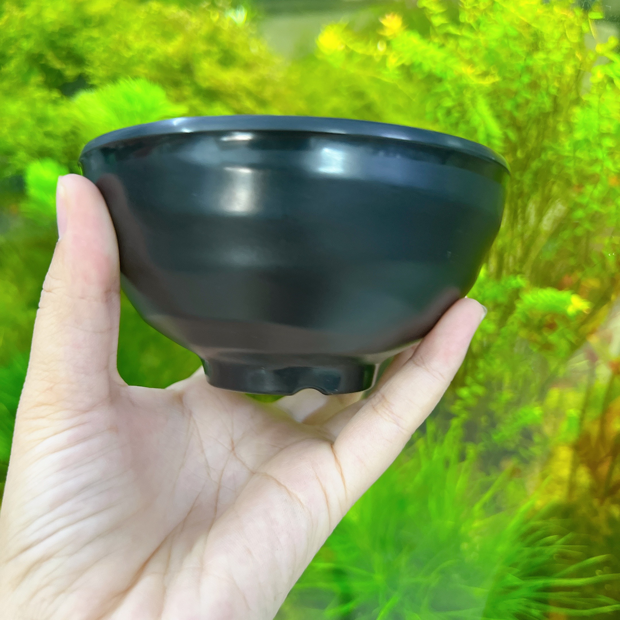 Chén cơm nhựa Melamine Nhám Đen (CO15N) - Gia Dụng Rose