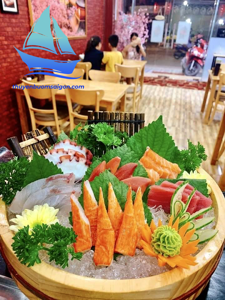[Sushi Sashimi] Thố tròn gỗ 20cm trang trí decor món ăn