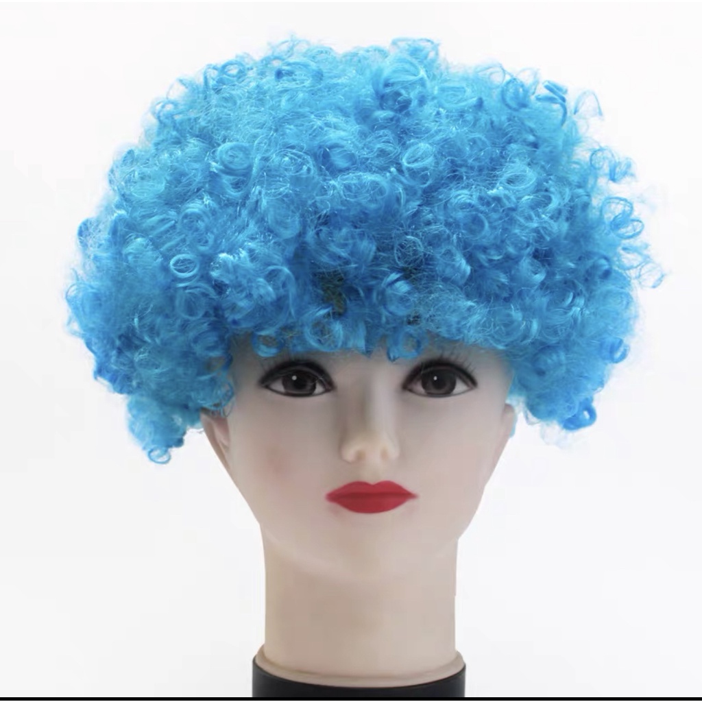 cute fashion ENSHS BLACK Crazy Funny Afro Wig - Short Curly Disco