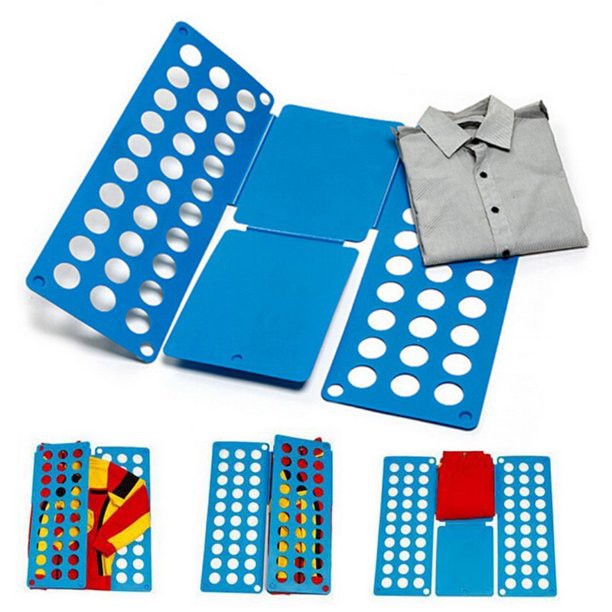 Appearantes Practical Clothes Folding Board Save Time Multifuncitonal Magic Fast Speed Blue 