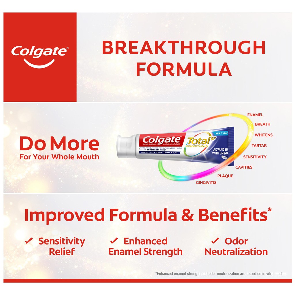 Kem đánh răng trắng sáng Colgate Total Advanced Whitening 181g