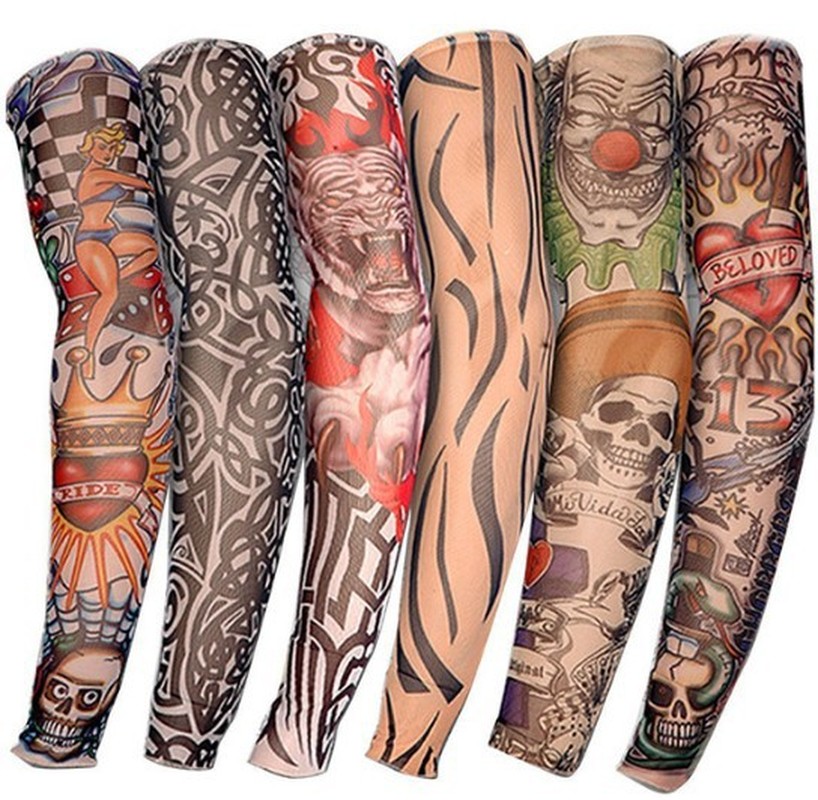 1PC Men Women Sunscreen Hand Tattoo Arm Cover Tattoo Sleeves Uv Cool ...
