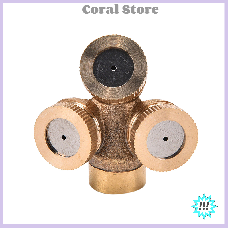 【Coral】💖【HOT SALE】🎈🎈 Adjustable Brass Spray Misting Nozzle Garden Sprinklers Irrigation Fitting