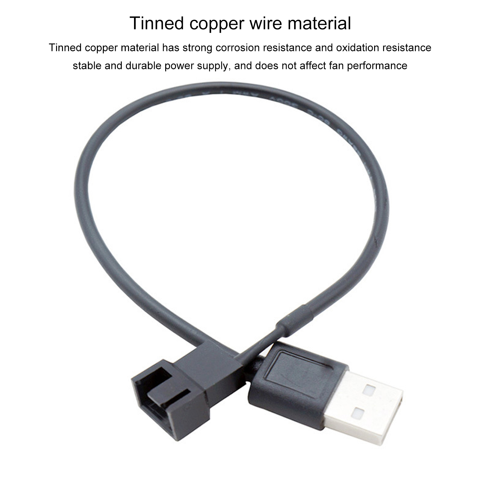 Large Storage Adapter Cable for High Current Devices Computer Fan Cable Universal Usb to 4pin Computer Cooling Fan Adapter Cable Efficient Cpu Cooler Adapter for Enhanced Cooling Ideal Cooling Fan for Computers