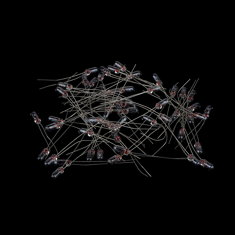 50Pcs 3mm 12V Edison Miniature Neon Light Indicator Lamp Bulb Lightbulb Incandescent Filament Miniature Lamps Light. 