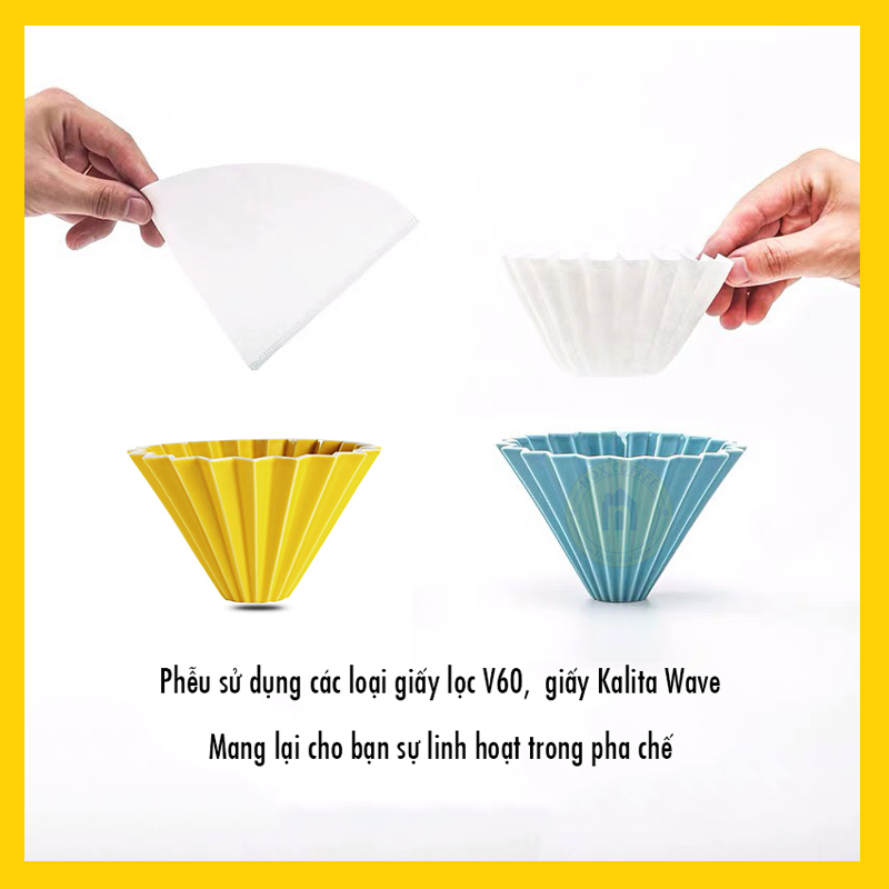 Phễu Origami Bằng Sứ (Pour over)