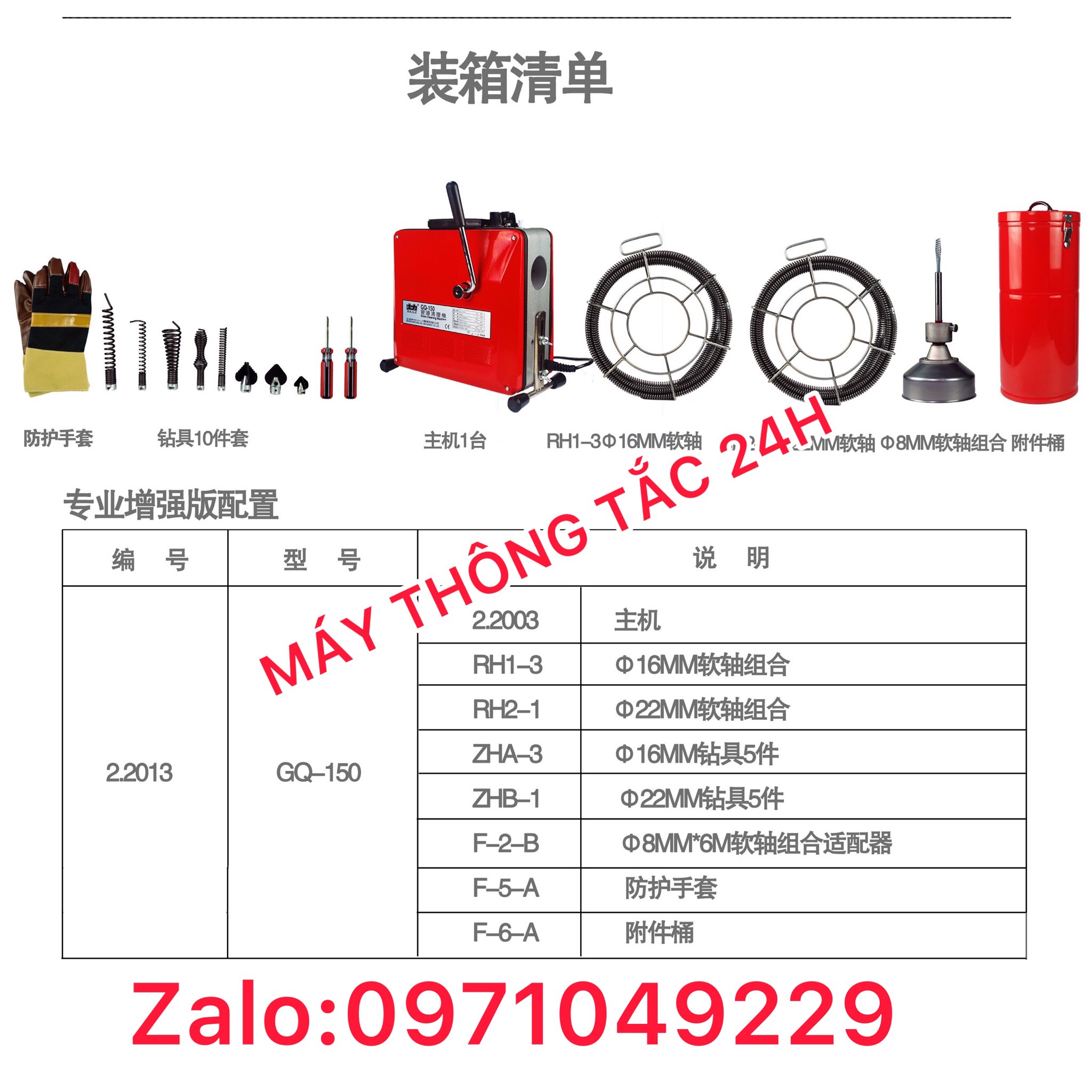 Máy Thông Tắc Cống GQ150
