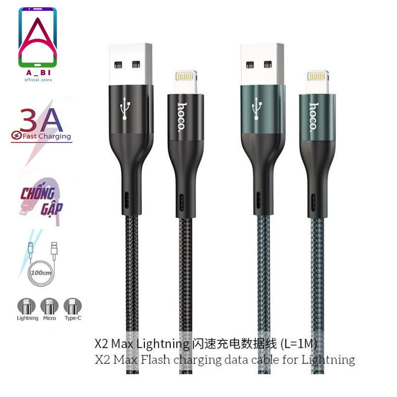 Cáp sạc nhanh lightning Hoco X2 Max 1M cho iphone/ipad /androi chính hãng