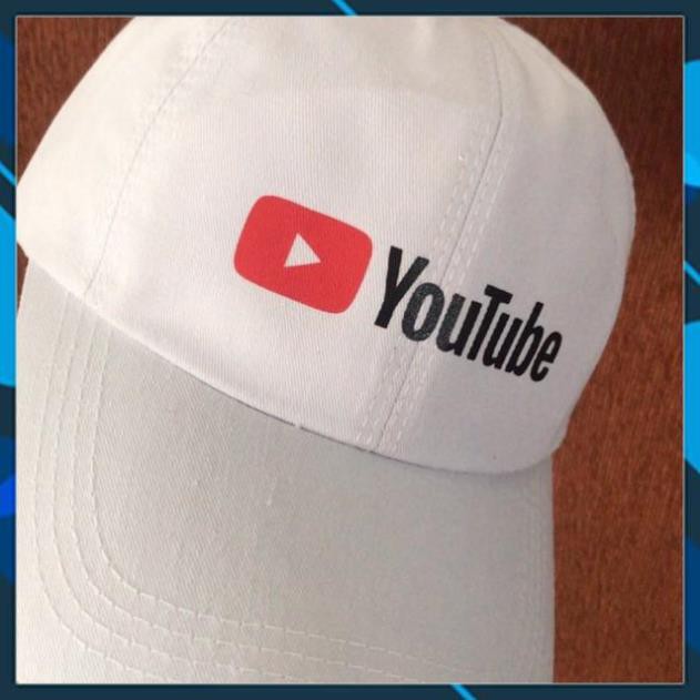 ( SALE 50%) Mũ nón in logo youtube có 2 màu nón đen trắng