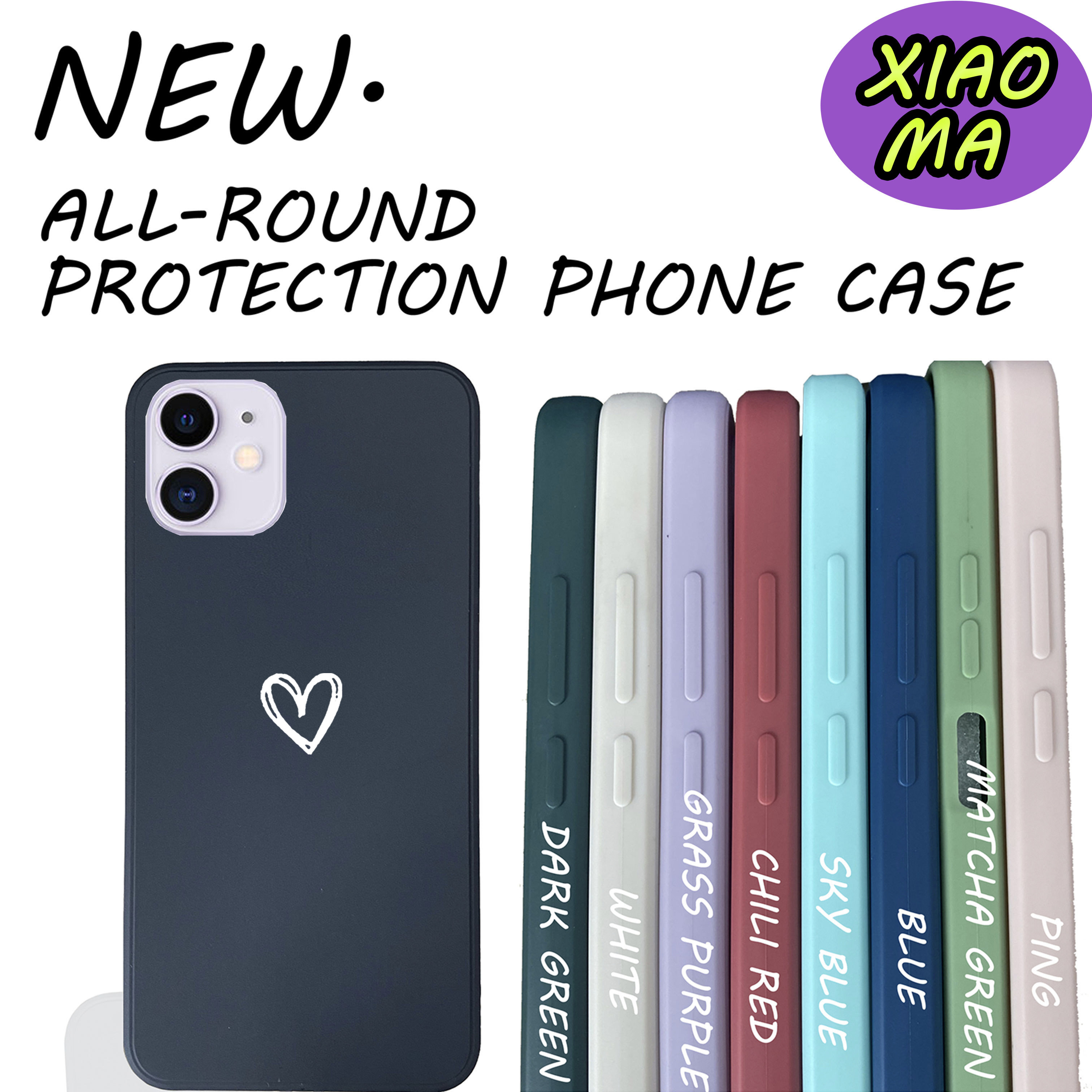 Suitable for iPhone 11 11 Pro 11 Pro Max iPhone 12 12 Mini 12 Pro 12 Pro Max iPhone 13 13 Mini 13 Pro Max iPhone 14 14 Plus 14 Pro Max iPhone X XR Xs Xs Max simple White love Heart phone case