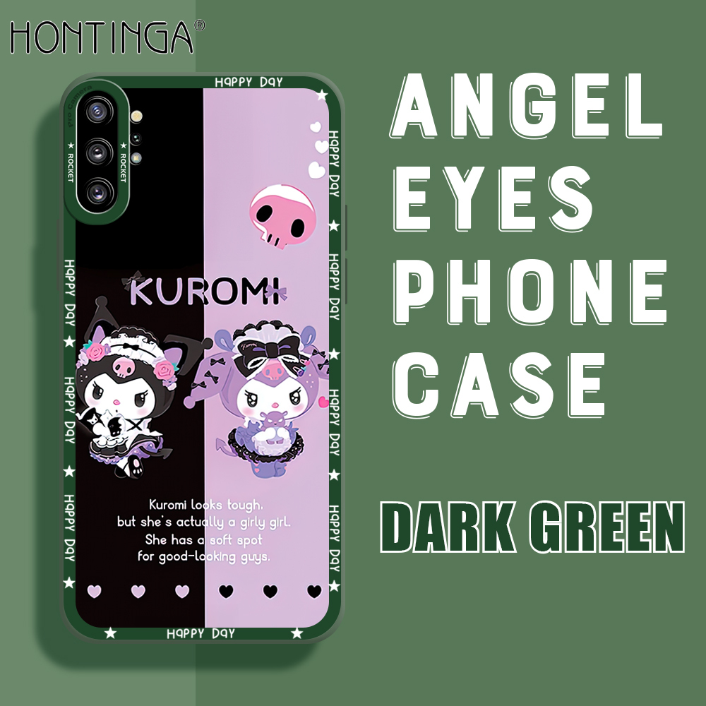Hontinga Casing Case For Samsung Galaxy Note 10 lite Note10 Plus Note10+ Case Cute Kuromi Square Soft Silicone Full Cover Camera Protection Shockproof Rubber Cases Back Cover Phone Casing Softcase For Boys Girls