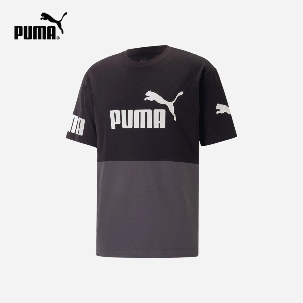 Puma áo thun thể thao nam power colorblock - 67332101