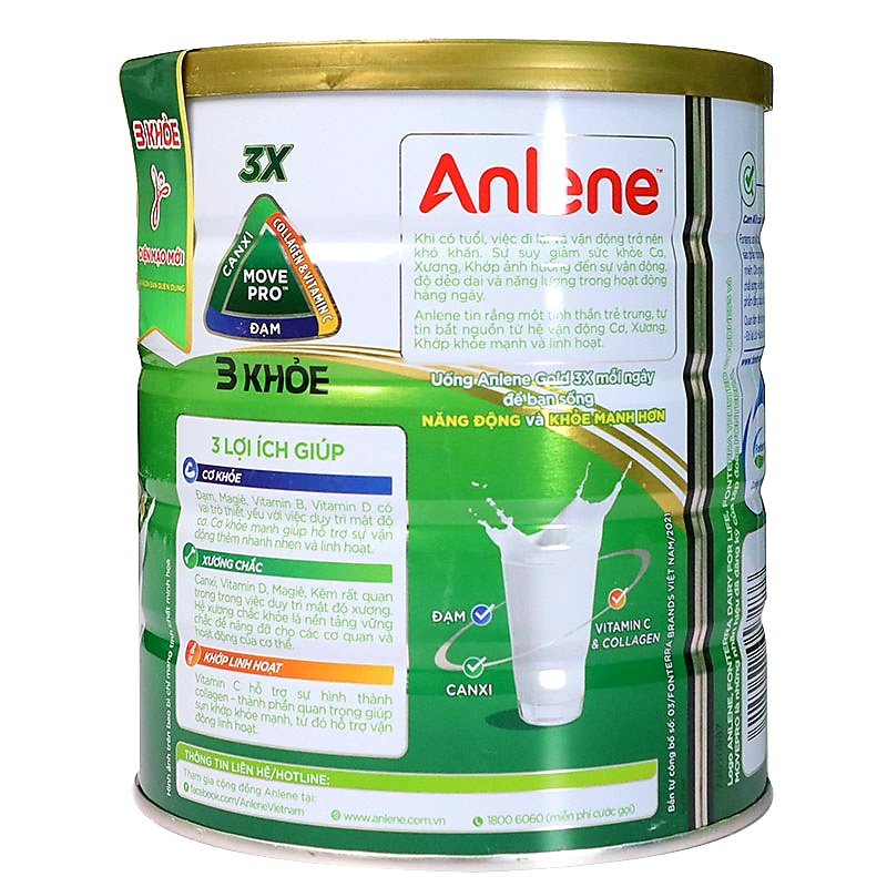 Sữa bột anlene gold 3X 800g [Date 2026]