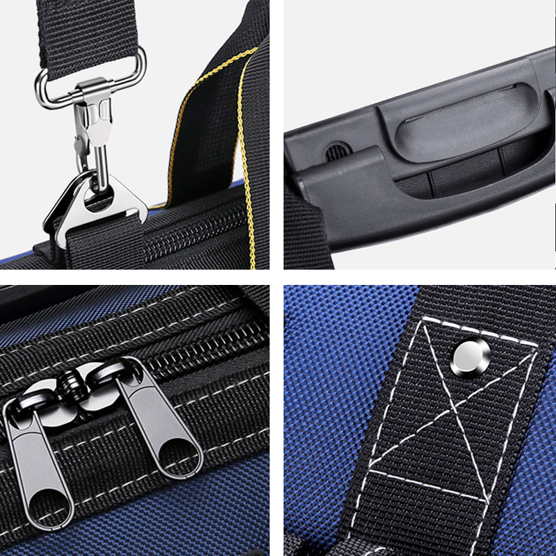 ZUOGUAN Multi functional tool kit, hand-held tool bag, thickened wear-resistant hardware repair kit, single shoulder canvas electrician bag
