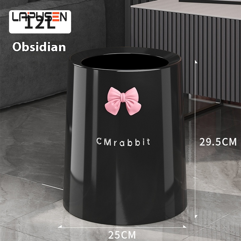 Garbage bin, kitchen and bathroom swing lid garbage bin