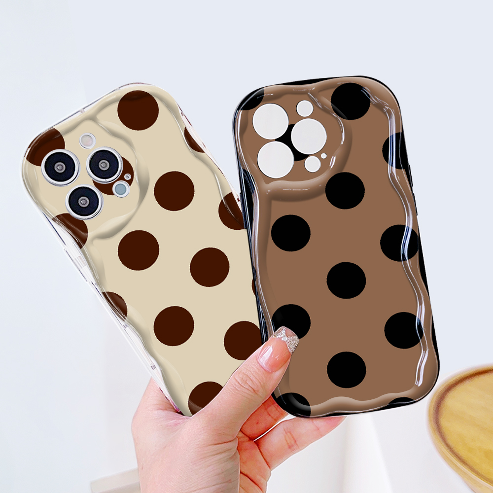 UCUC%20for%20Samsung%20A16%205G%20Back%20Cover%20Black%20Dots%20Cream%20Texture%20Wavy%20Edge%20Soft%20Silicone%20Phone%20Case%20-%20Image%207