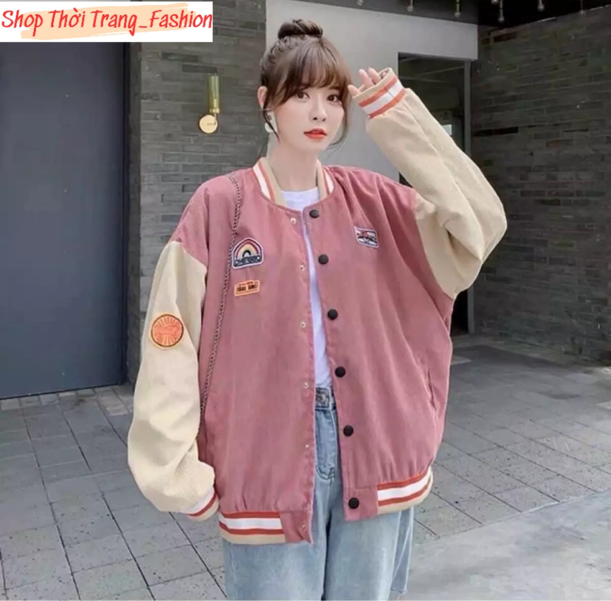 [HCM]Áo Khoác Nhung Gân Nữ Kiểu Dáng BomBer Siêu Cute siêu Hot giá rẻ