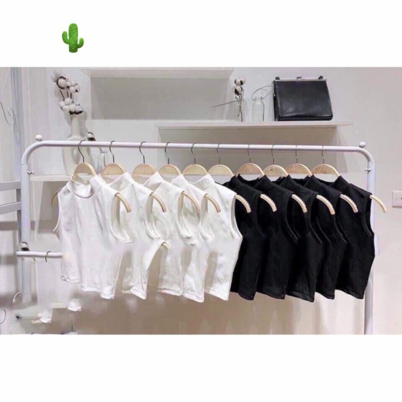 [FREESHIP + VOUCHER] Áo kiểu sát nách cổ lọ 3p